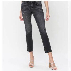 Flying Monkey Mid Rise Slim Straight Jeans
